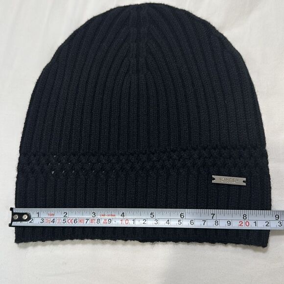 RALPH LAUREN RIBBED BEANIE. OS BLACK. - Picture 5 of 6